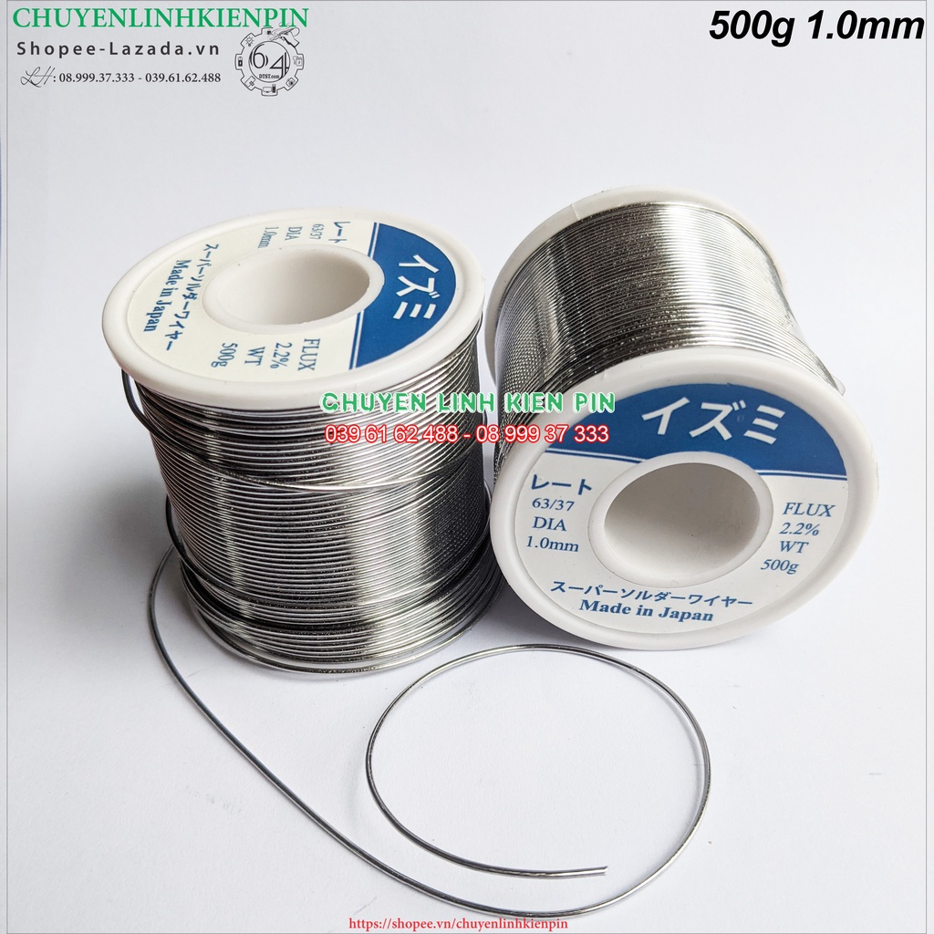 Thiếc hàn / Chì hàn cuộn 500 gam, lửa nhẹ, mối hàn sáng bóng bao đẹp