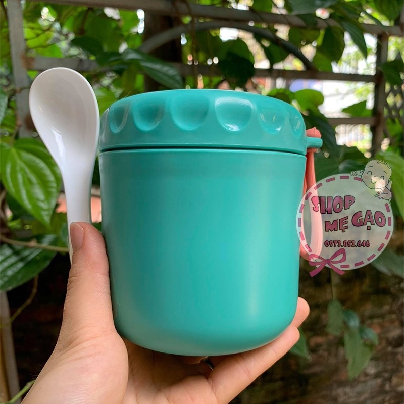 Bình ủ cháo, ủ chè, ủ đa năng siêu tiện dụng có quai xách elefance 430ml