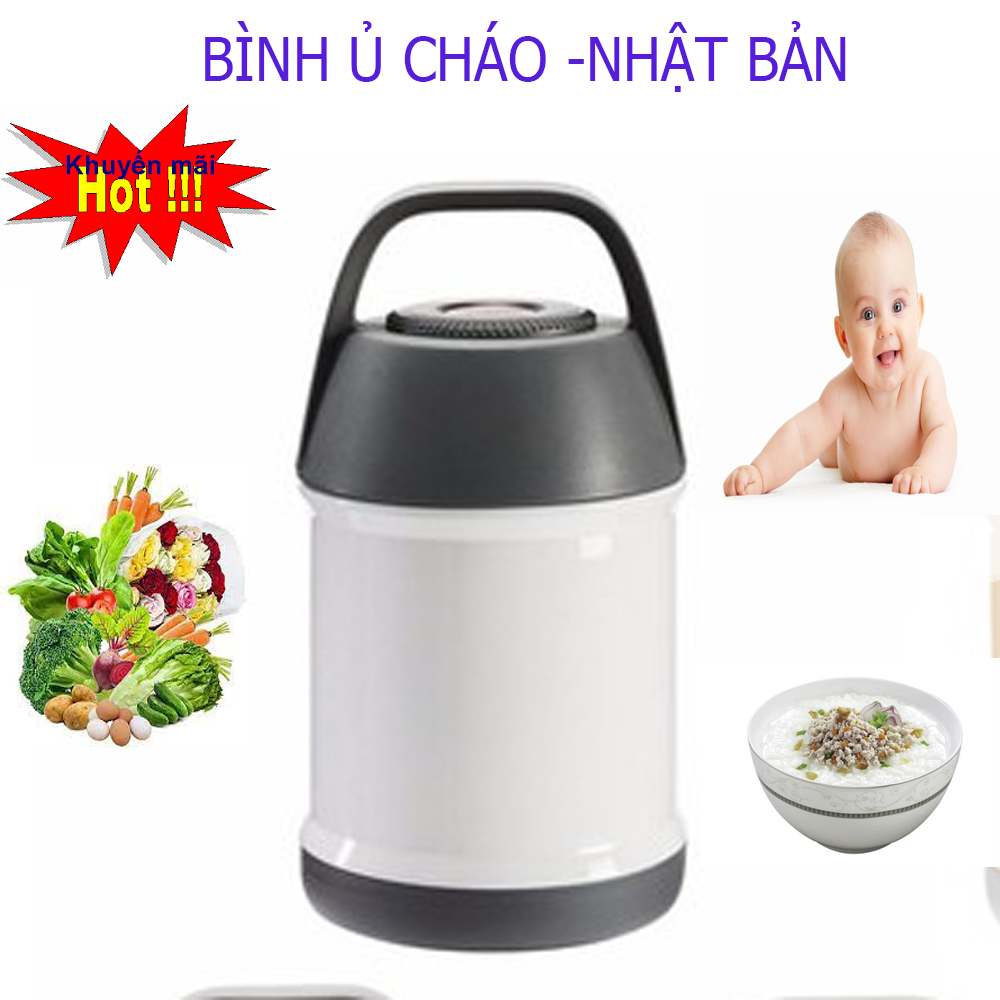 Bình Ủ Cháo, Nấu Cháo Bằng Bình Giữ Nhiệt, Bình Ủ Cháo Giữ Nhiệt. Bình ủ cháo siêu tốc và giữ nhiệt các loại thức ăn cho bé cũng như cả gia đình vô cùng hiệu quả, bình còn dùng để nấu cháo nhanh chóng tiện lợi.