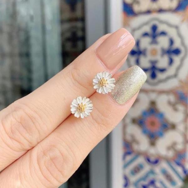 Bông tai bạc nữ ❤️❤️ Bông tai bạc cúc hoạ mi Siêu xinh