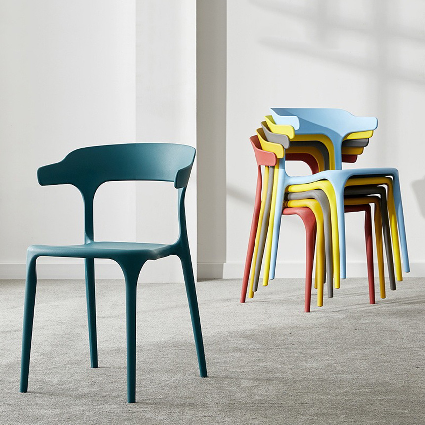 Ghế ăn hiện đại nhà bếp nhựa PP đúc nguyên khối nhiều màu, ghế cafe, Ghế ban công, ghế sân vườn, Ghế nhựa cao cấp GAN003