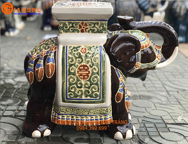 Đôn voi gốm sứ Gia Hưng Bát Tràng