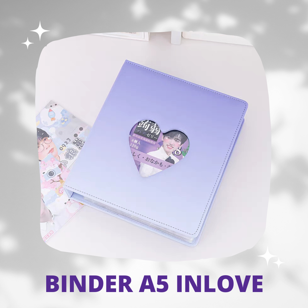 Binder py a5 inlove - binder a5 6 còng