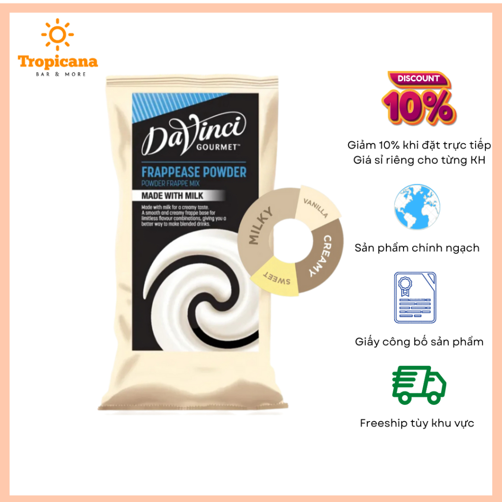 Bột Mix Davinci Gourmet Frappease - Túi 200gr