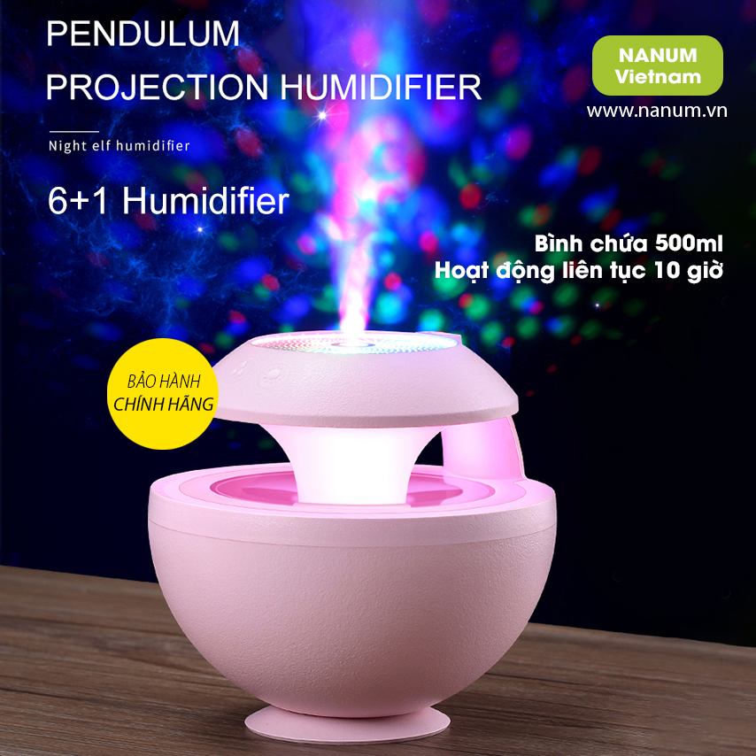 (BẢO HÀNH 1 ĐỔI 1) MÁY PHUN SƯƠNG TẠO ẨM CÔNG NGHỆ SIÊU ÂM - BÌNH CHỨA LÊN ĐẾN 500ML - TỰ ĐỘNG NGẮT ĐIỆN KHI HẾT NƯỚC
