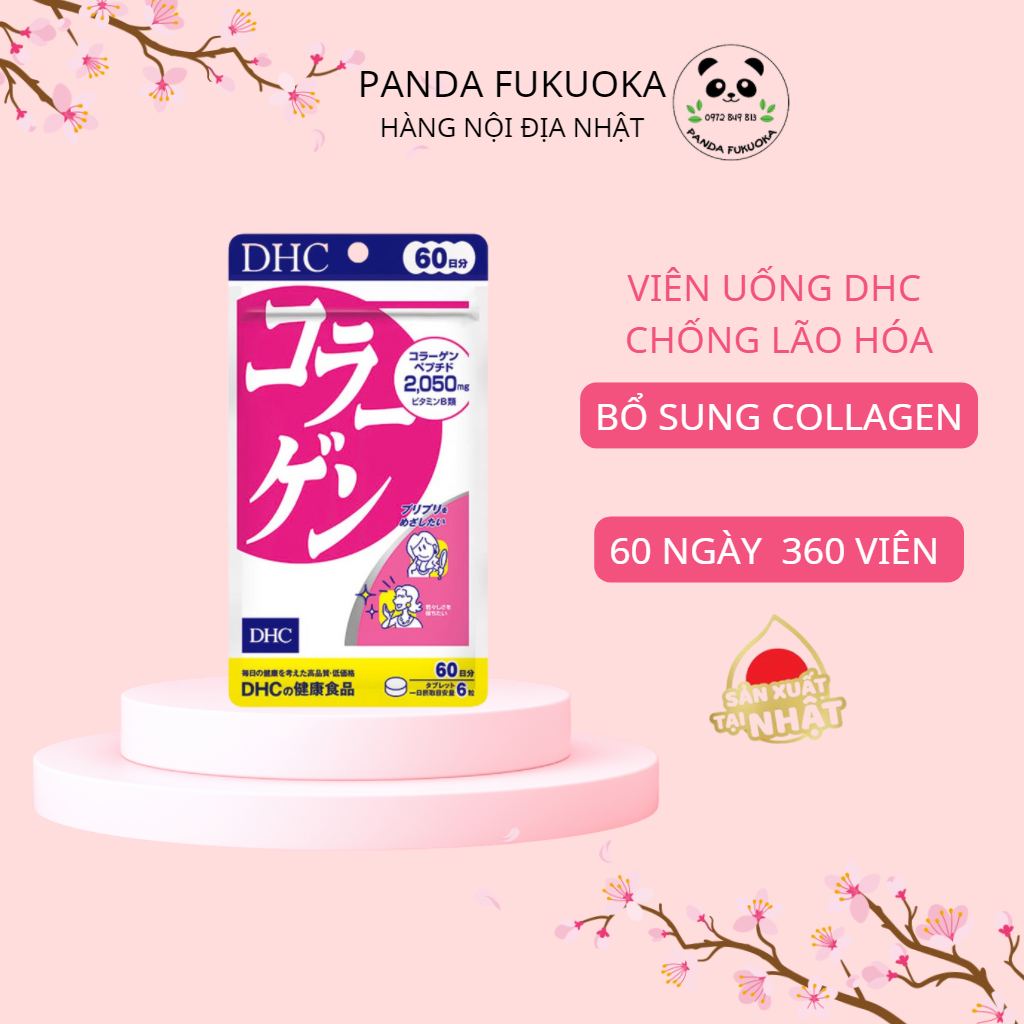 Viên Uống DHC Bổ Sung Collagen (360 viên/ 60 ngày) Viên Uống Đẹp Da Chống Lão Hóa Nội Địa Nhật Panda Fukuoka Viên Uống Trắng Hồng Da Cải Thiện Sắc Tố Da