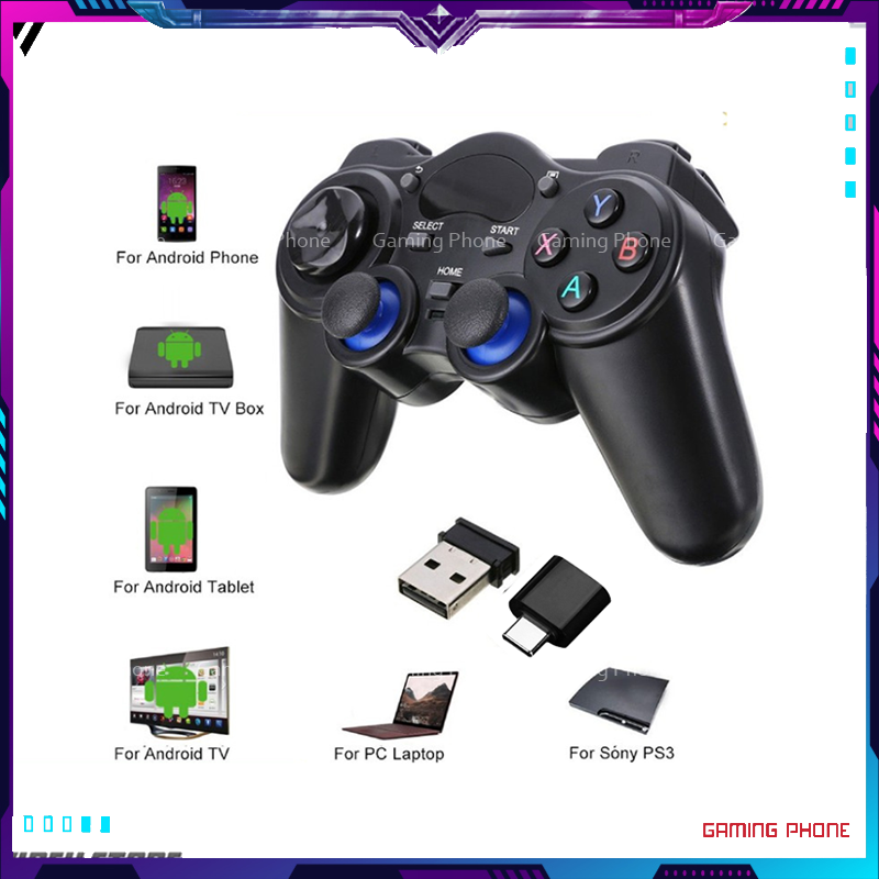 Tay cầm chơi game PC Laptop Điện Thoại TV Android TV Box Tay cầm chơi game không dây USB Bluetooth 2.4G