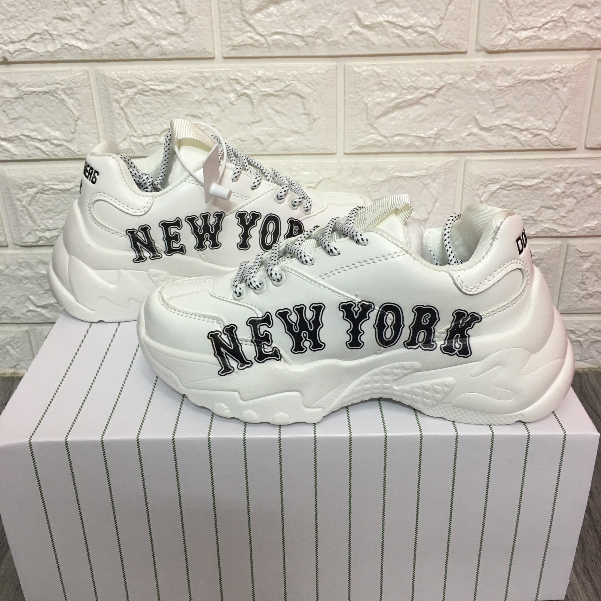 [TẶNG HỘP+BILL+TẤT] Giày thể thao MLB NEWYORK ĐEN