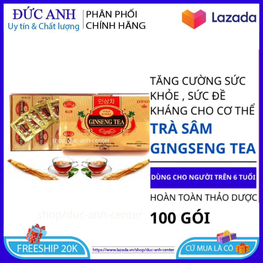1 Hộp 100 Gói Trà Sâm Hàn Quốc mỗi gói 3 gam - trà sâm bảo vệ sức khỏe - tăng cường sức đề kháng - giúp trí tuệ minh mẫn