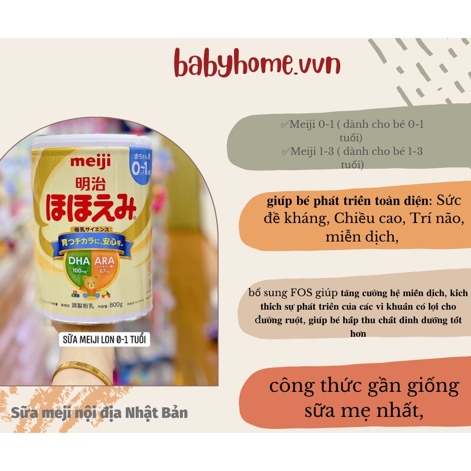 Sữa bột meiji nội địa nhật 800gr mẫu mới date 2023