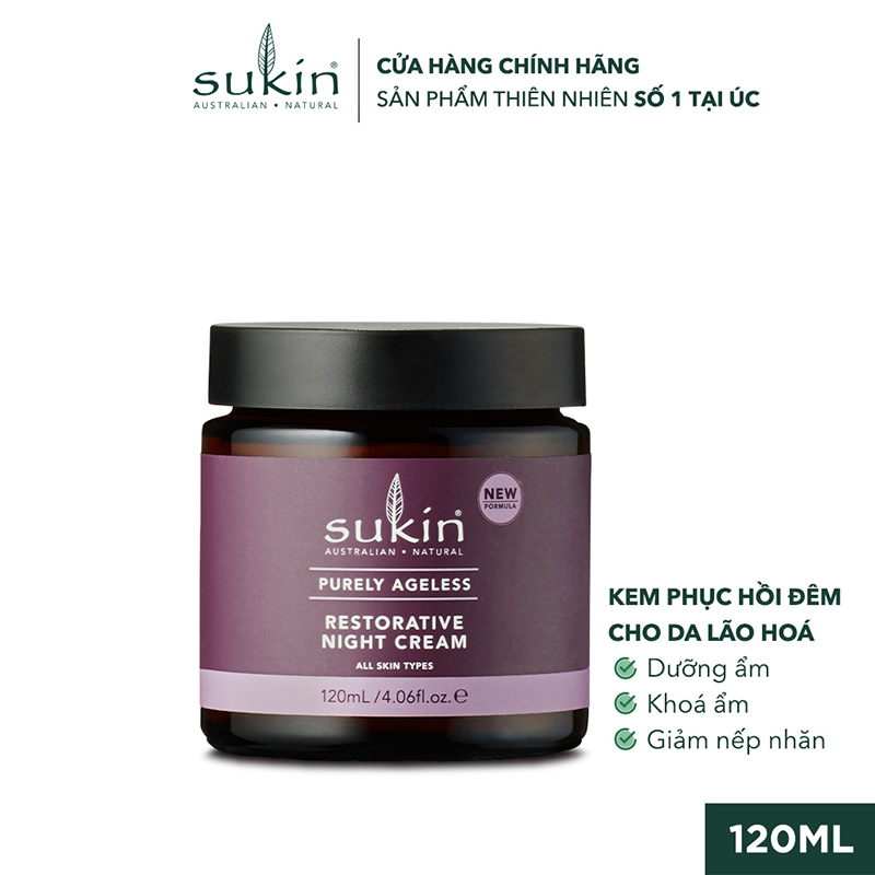 Kem Dưỡng Da Ban Đêm Dành Cho Da Lão Hóa Sukin Purely Ageless Restorative Night Cream 120ml SU16YSM - SUKINVN - SUKIN BEAUTY