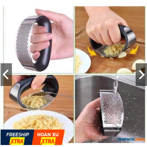 Dụng cụ ép,đập tỏi,hành chất lượng cao, dụng cụ dập hành tỏi-Dụng cụ dập hành tỏi cầm tay Garlic Press tiện dụng