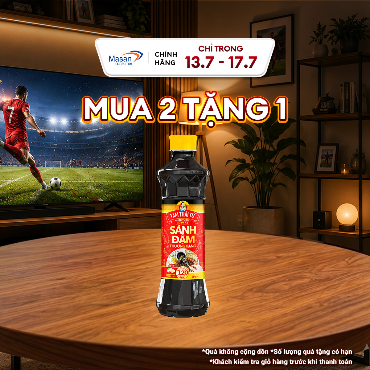 Nước tương Tam Thái Tử Nhất ca sánh đậm - chai x 500ml