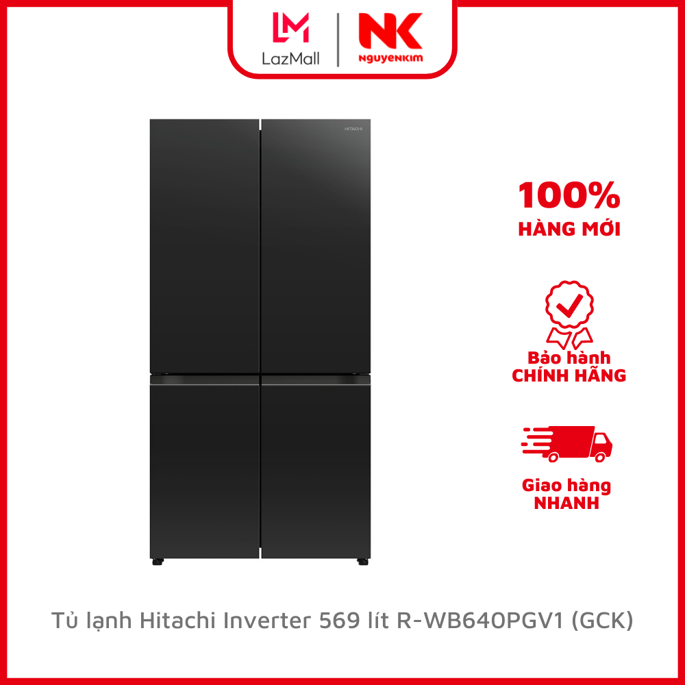 Tủ lạnh hitachi inverter 569 lít r-wb640pgv1