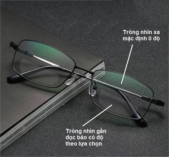 Kính lão thị viễn thị trung niên nam nữ TITAN siêu dẻo hai tròng nhìn Xa và Gần cực tiện lợi quà tặng người thân ông bà bố mẹ