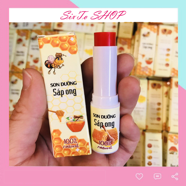 Son Dưỡng Môi Sáp ong - Son Dưỡng Có Màu Dưỡng Mềm Môi Chống Khô Nẻ