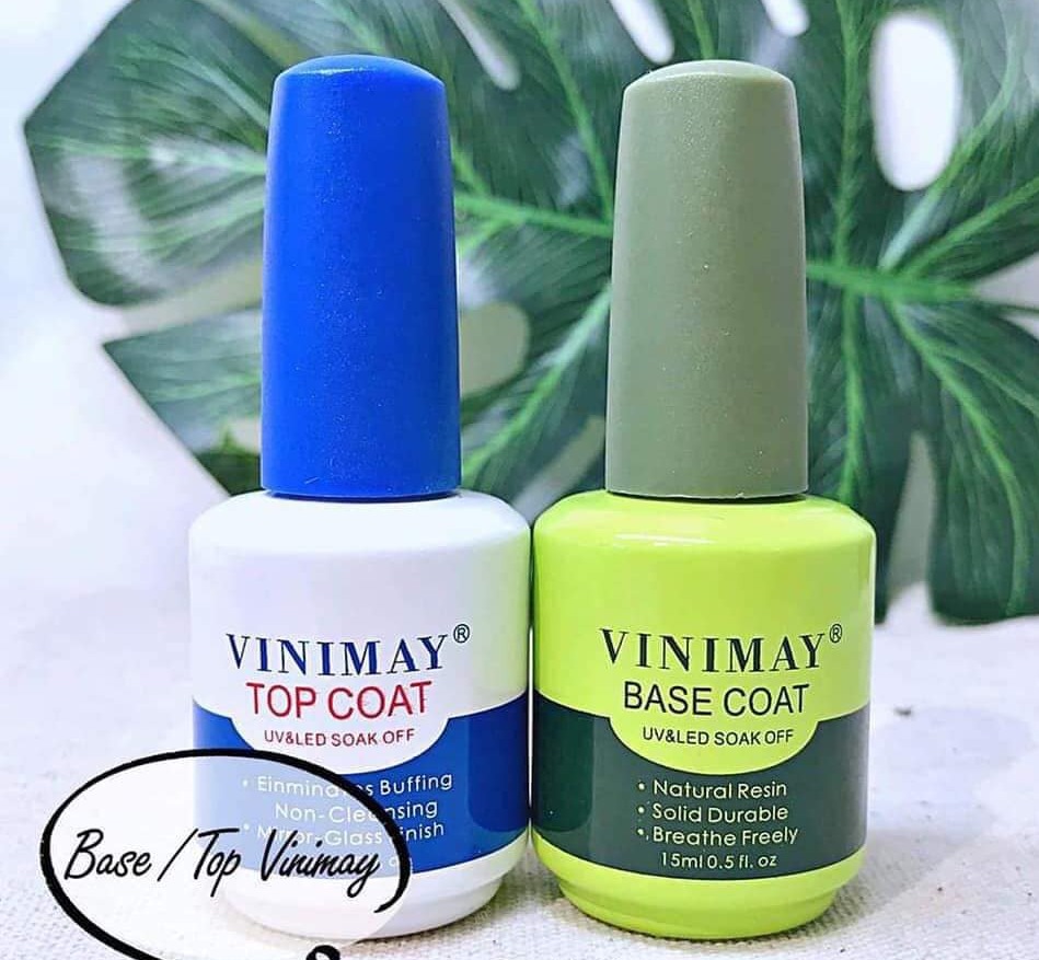 Sơn gel lót base, top bóng vinimay dùng chăm sóc trang trí móng làm nail mi shop nailart