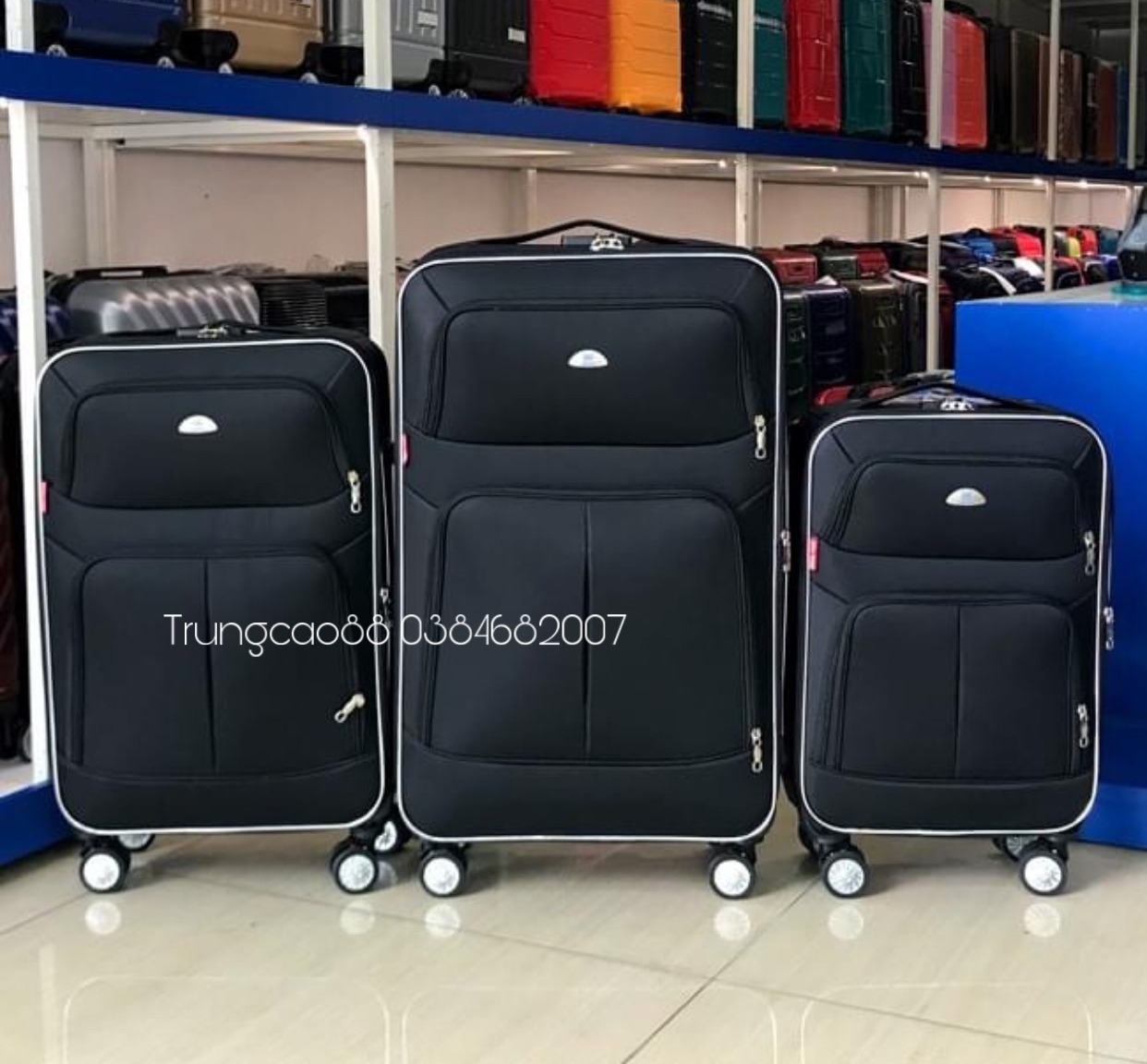 Vali kéo du lịch vải phổ thông VLX-022 kích thước 20, 24, 28 inch chính hãng Hùng Phát bảo hành 2 năm