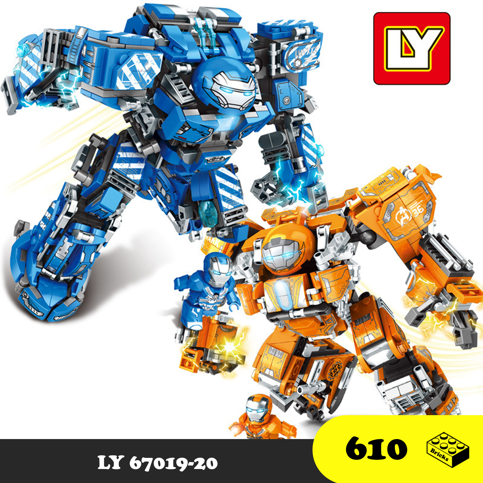 Đồ chơi lắp ráp Lego Hulkbuster MK36 - LY 76019.20 Xếp hình siêu anh hùng Marvel - Đồ chơi thông minh trí tuệ