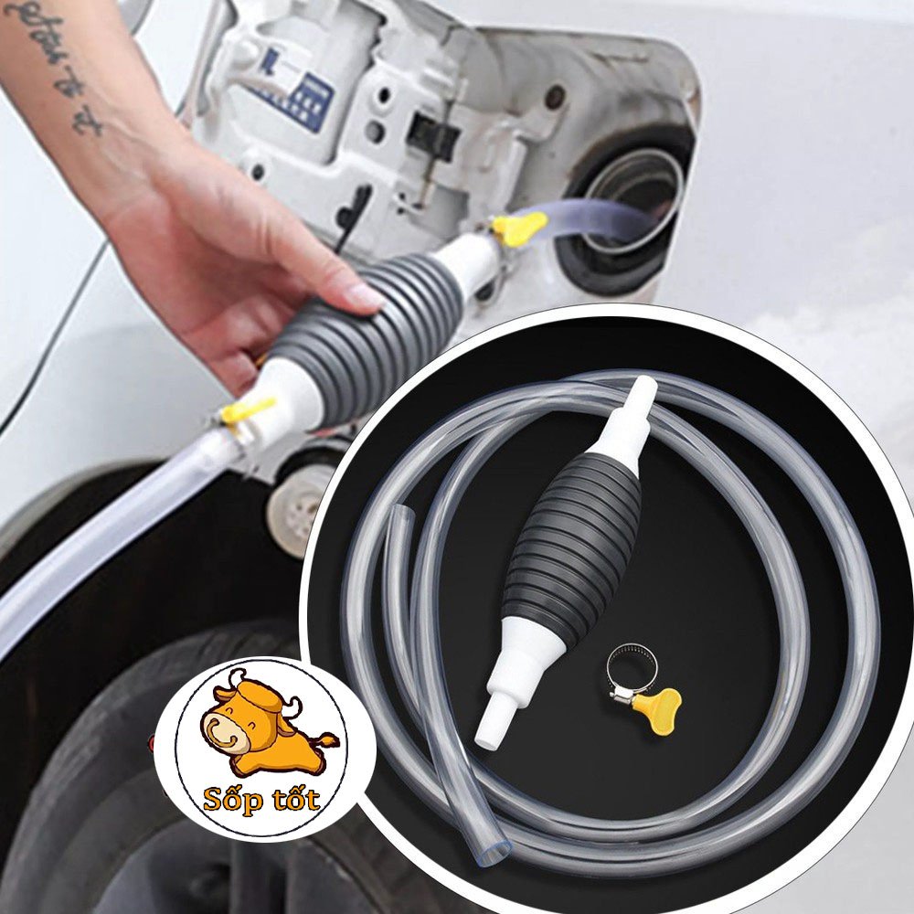 ống hút xăng hút bơm chất lỏng, hút nước bể cá cầm tay bóp để sử dụng sk362