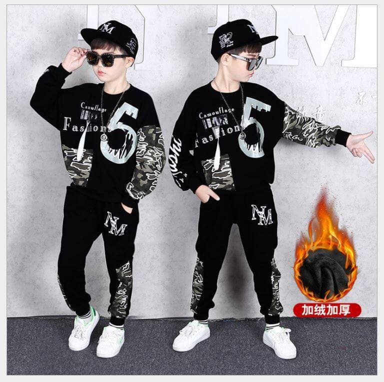 Bộ nỉ hiphop lót lông cho BT