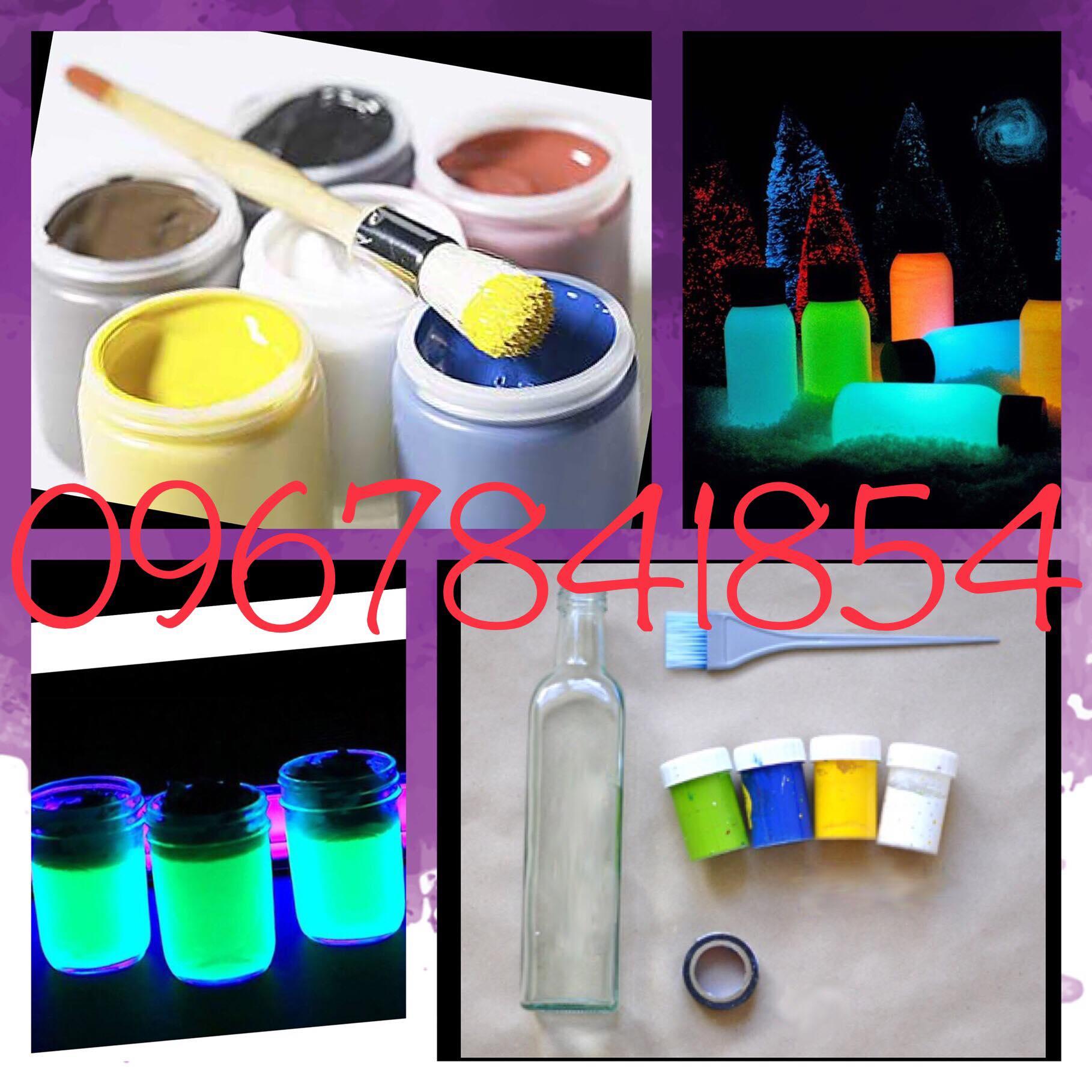 Combo 3 lọ sơn dạ quang 15ml và 3 lọ bột 4g