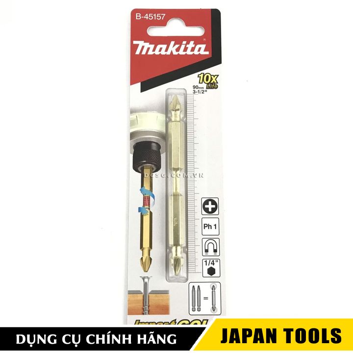 Mũi bắt vít 2 đầu ph1x90mm impact gold makita b-45157 | japan tools
