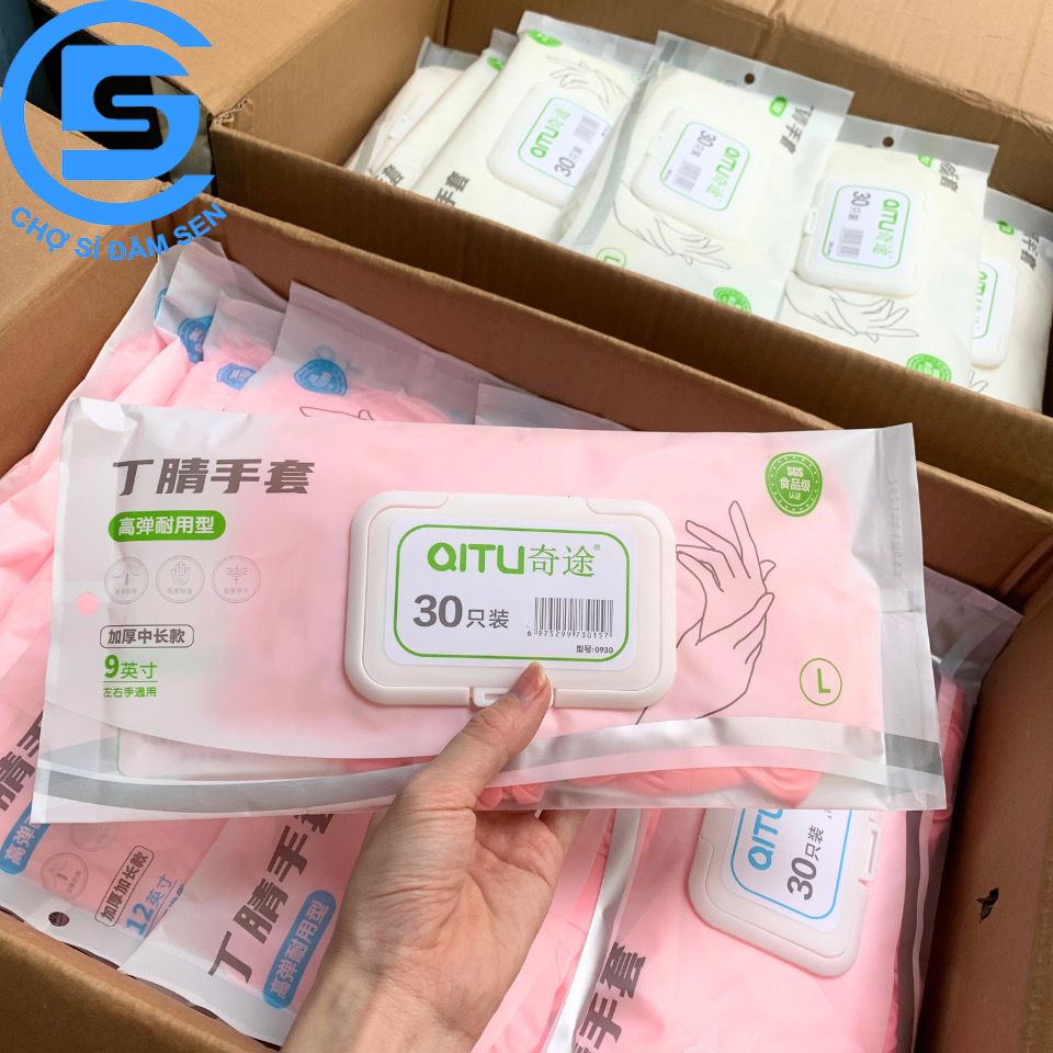 Bịch 30 Bao tay, găng tay cao su làm bếp, giặt giũ, rửa chén, vệ sinh siêu dai tái sử dụng nhiều lần G470-BaotayCS30