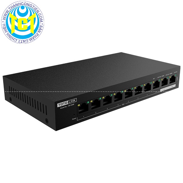 Switch poe totolink sw1008p 8-ports 10/100mbps poe + 2-ports gigabit uplink switch bảo hành chính hãng 24 tháng