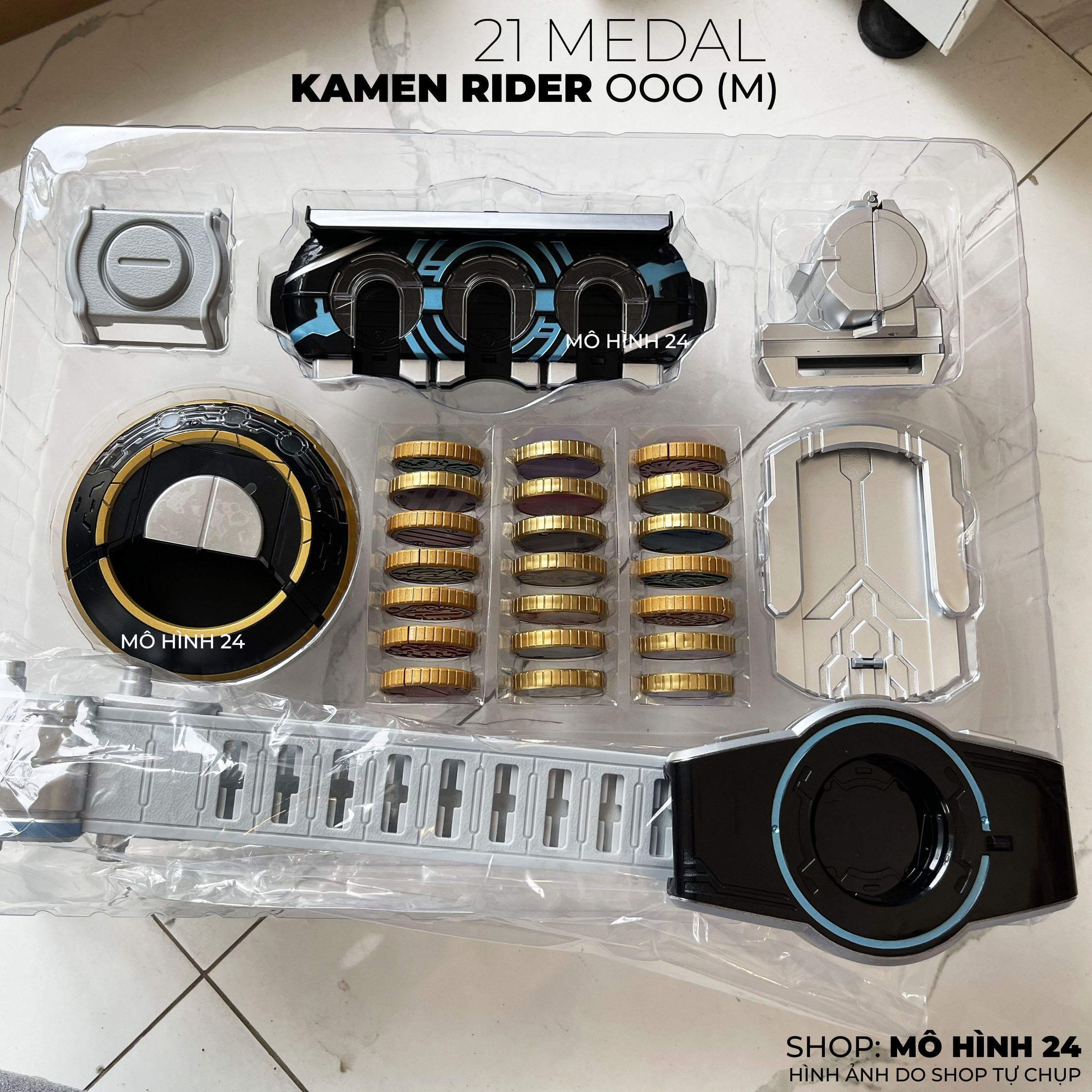 Đồ chơi Thắt Lưng Kamen Rider OOO Driver kỷ niệm 10 năm 21 medal Thắt lưng lõi đồng xu ooz hino eiji