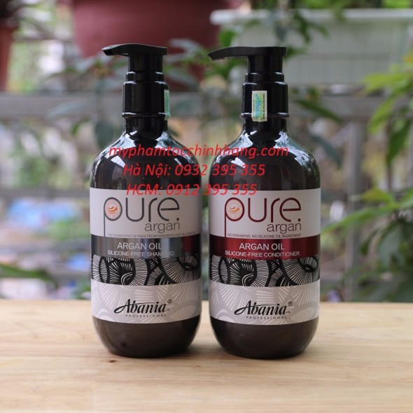 Dầu gội và dầu xả dưỡng chất phục hồi abania pure argan 500ml