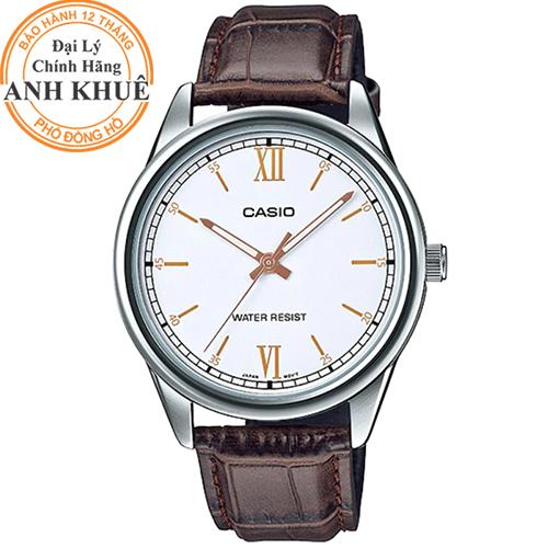 Đồng hồ nam dây da casio anh khuê mtp-v005l-7b3udf