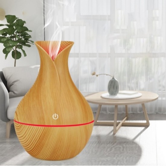 Máy xông tinh dầu bình hoa vỏ giả gỗ hktd-3609