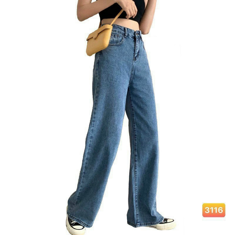 Quần baggy jean nữ cao cấp thời trang