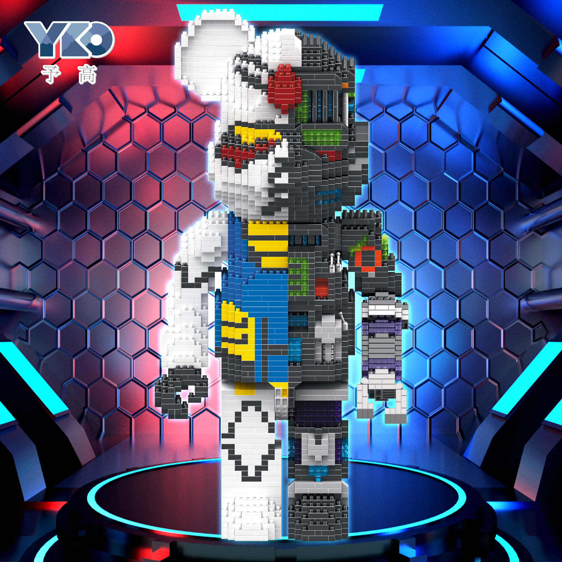 Đồ chơi lắp ráp xếp hình gấu bearbrick 31cm - chú gấu robot p2205 xếp hình mảnh chi tiết , lắp ráp mô hình hàng đẹp chuẩn mẫu