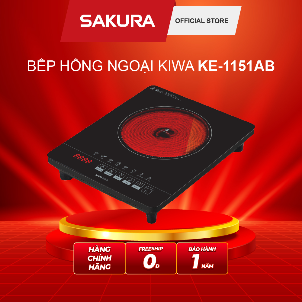 Bếp hồng ngoại Kiwa KE-1151AB - Điều khiển cảm ứng - Bảo hành chính hãng 12 tháng
