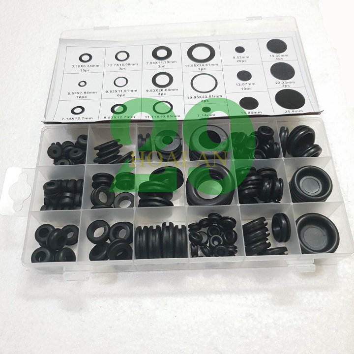 Gioăng O-ring cao su cho van xilanh hộp 125PC Tặng Găng tay Bảo Hộ