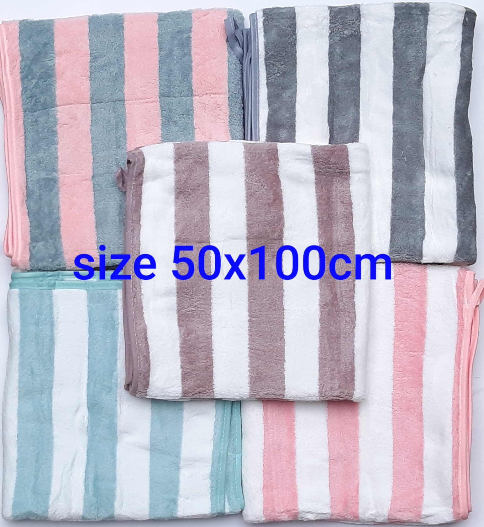 Khăn tắm Sọc size 50x100cm Siêu mềm mịn thấm nước, không ra màu (dùng được cho trẻ nhỏ)