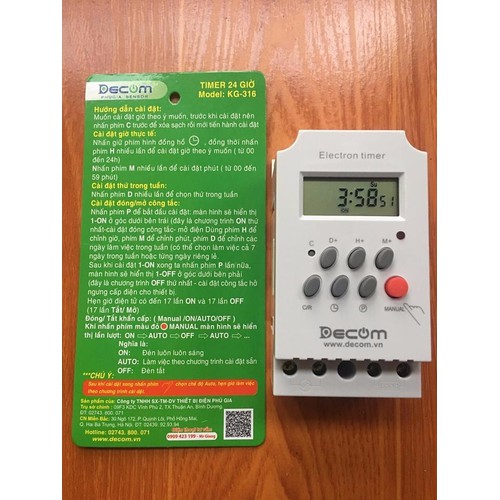 Hẹn giờ điện tử Decom