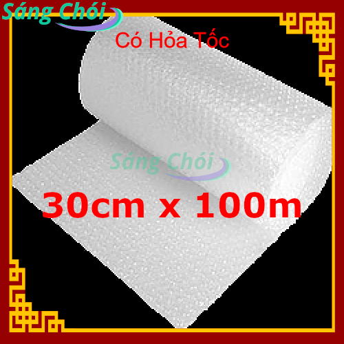 [30cm x 100mét] Cuộn Bóng Khí Xốp Hơi Bọc Hàng Xốp Bọt Khí Bọc Hàng Màng Xốp Bóp Nổ Cuộn Bong Bóng Khí Màng Xốp Bong Bóng Xốp Khí Bong Bóng Màng Xốp Gói Hàng - [30cm x 100m] Bubble Wrap Protective Packaging - 0.3x100 30 cm x 100 m - Sáng Chói