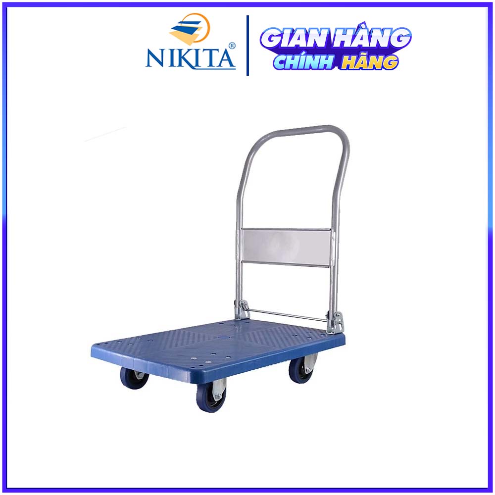 Xe đẩy hàng 150-300 Kg - Nikita - Sàn Nhựa, Chịu Tải Cao, Chống Ăn Mòn Rỉ Sét