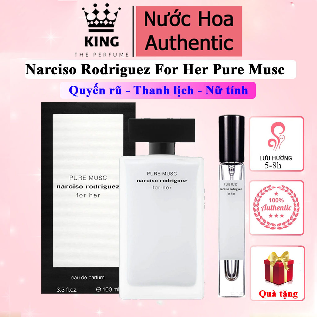 Nước Hoa Nữ Nar Pure Musc/Nar Trắng - Quyến rũ, thanh lịch, nữ tính