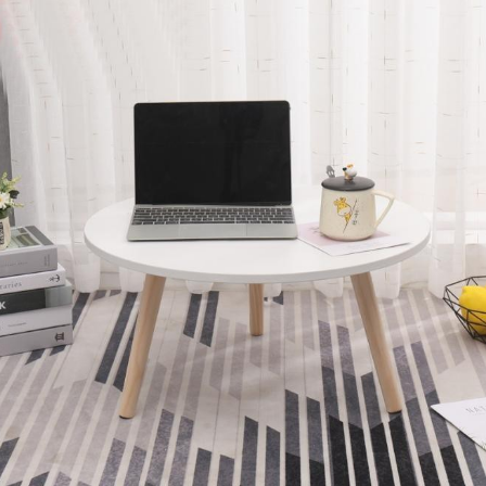 BÀN TRÀ TRÒN ,TRẮNG,NGỒI BỆT KIỂU NHẬT, KÍCH THƯỚC 60x30cm