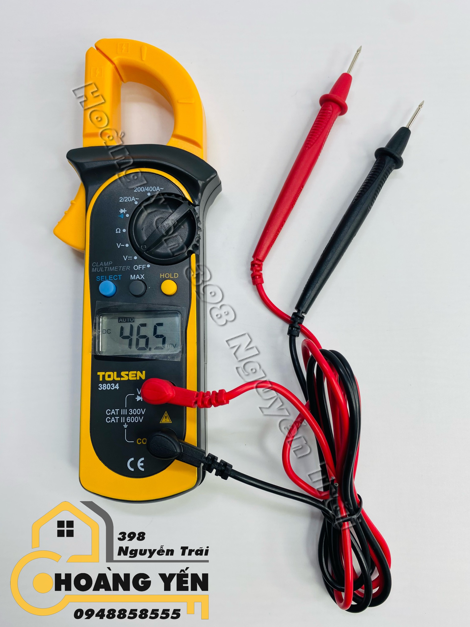 Dụng cụ kẹp đo điện , đồng hồ đo điện tolsen 38034 , ampe kìm tolsen