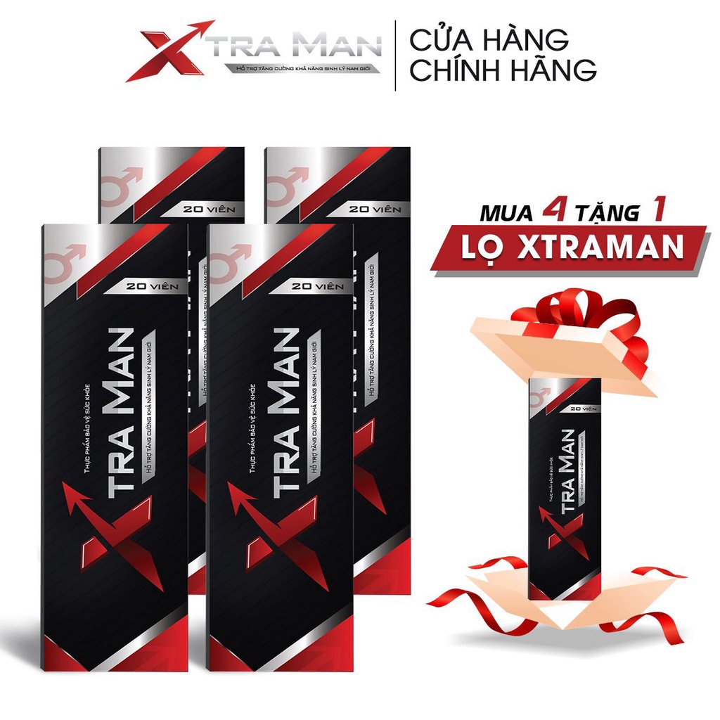 Cải thiện sinh lý nam giới Xtraman - Combo mua 4 tặng 1 sủi Xtraman