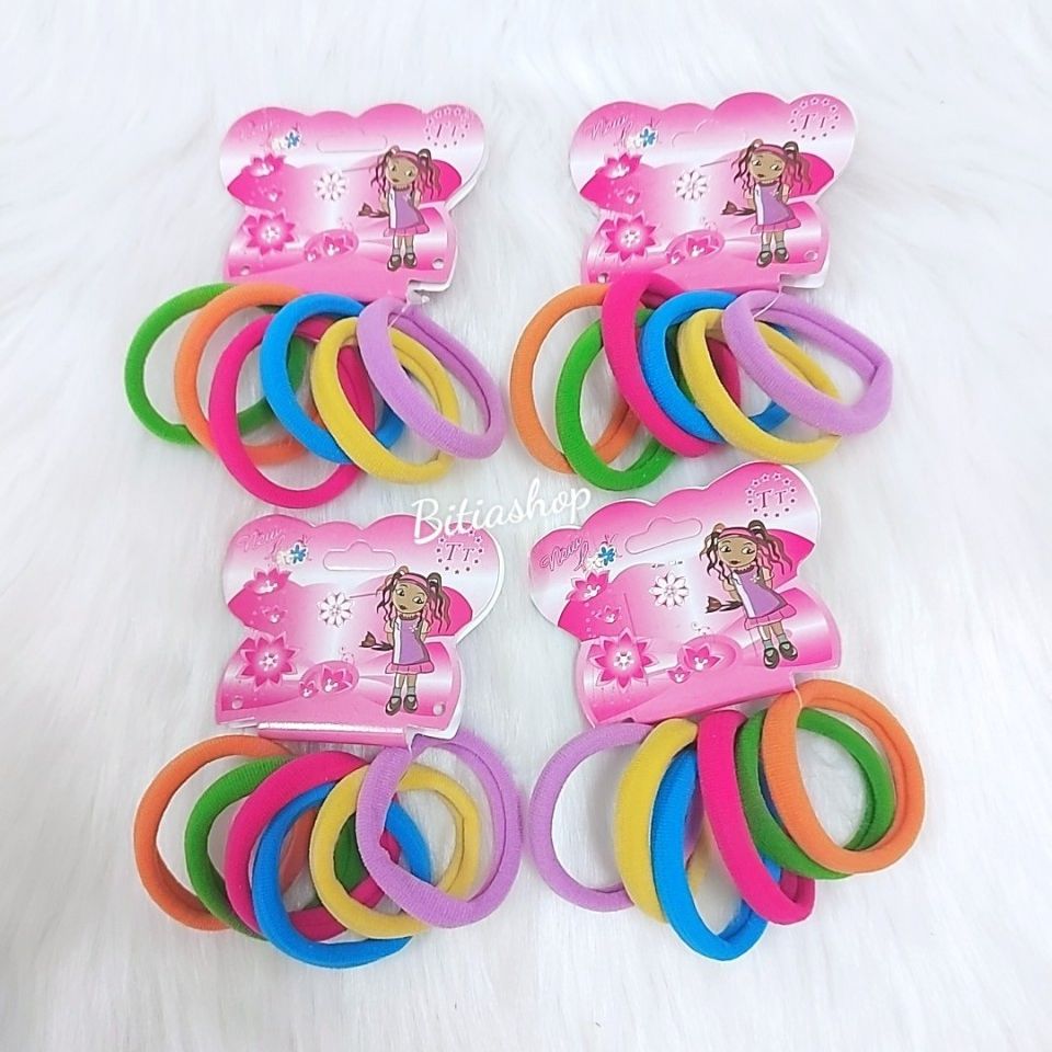 Set 6 cột tóc trơn 6 màu co dãn tốt
