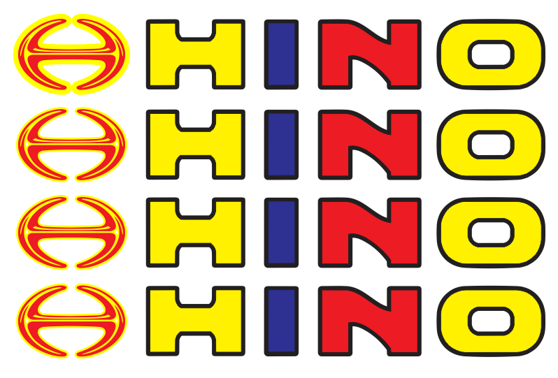Chữ hino phản quang dán xe tải
