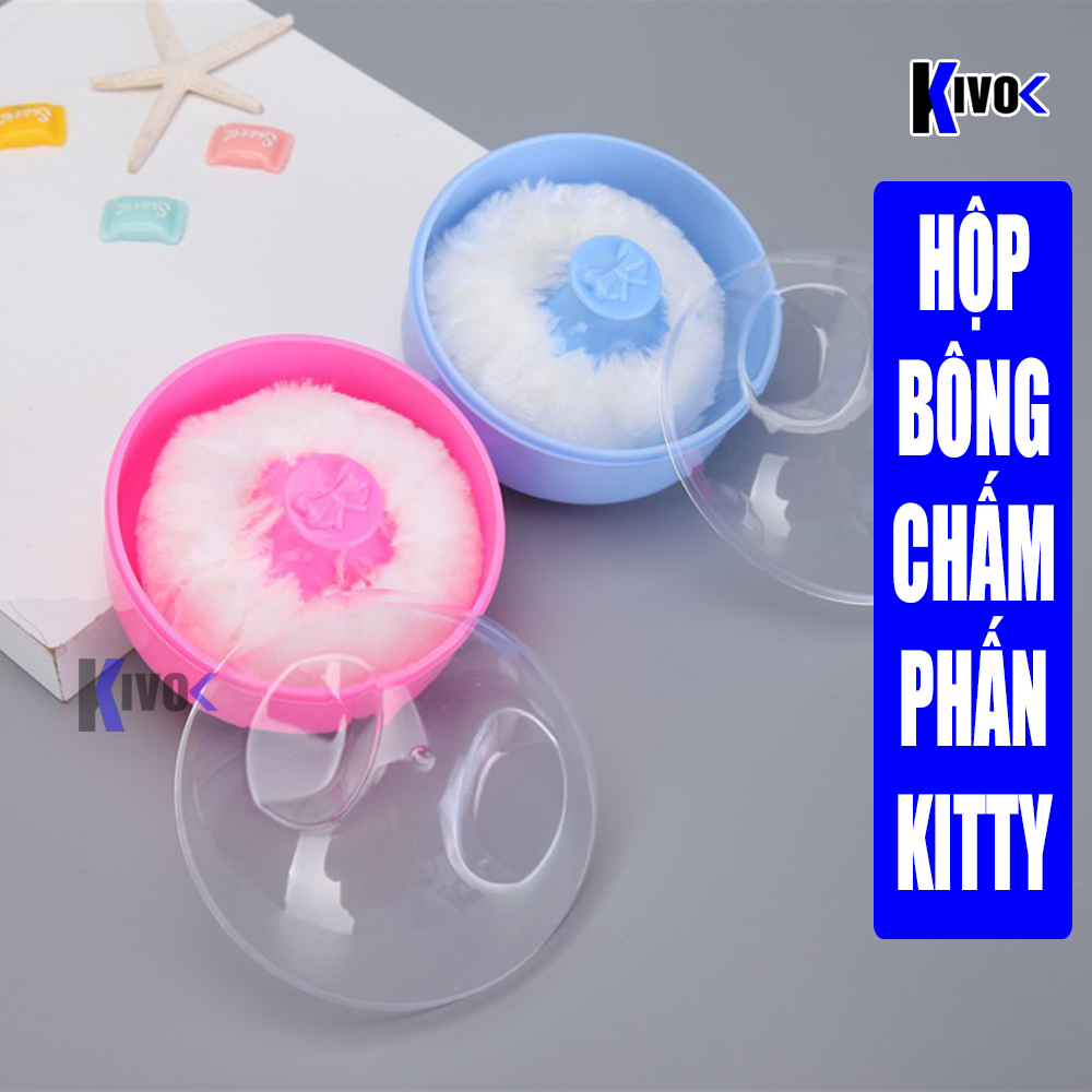 Hộp Bông Chấm Phấn Rôm Cho Bé - Bông Dặm Phấn DỊU DÀNG Cho Trẻ Sơ Sinh
