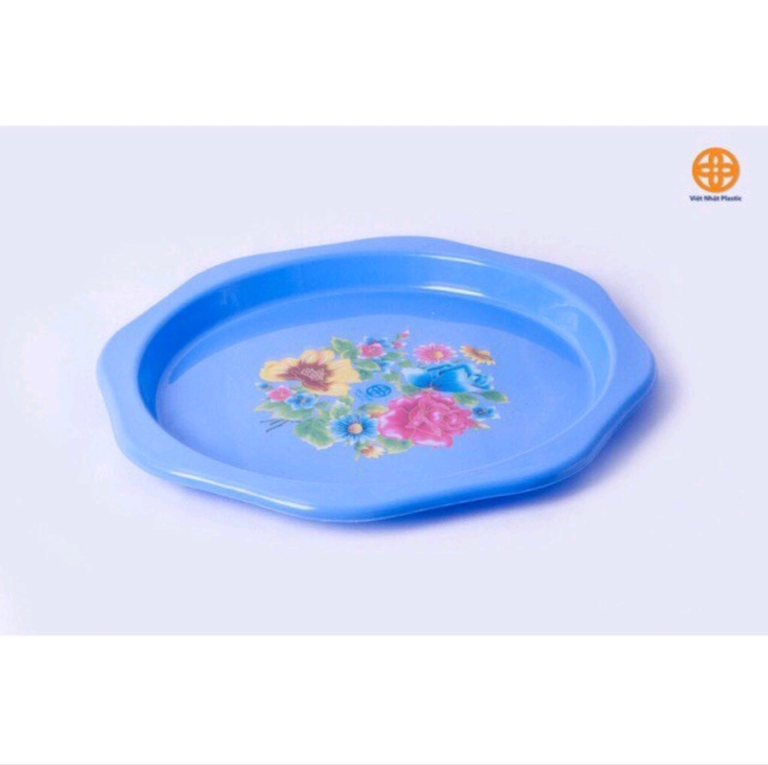 Mâm nhựa tròn Việt Nhật Plastic có viền chống tràn tiện ích