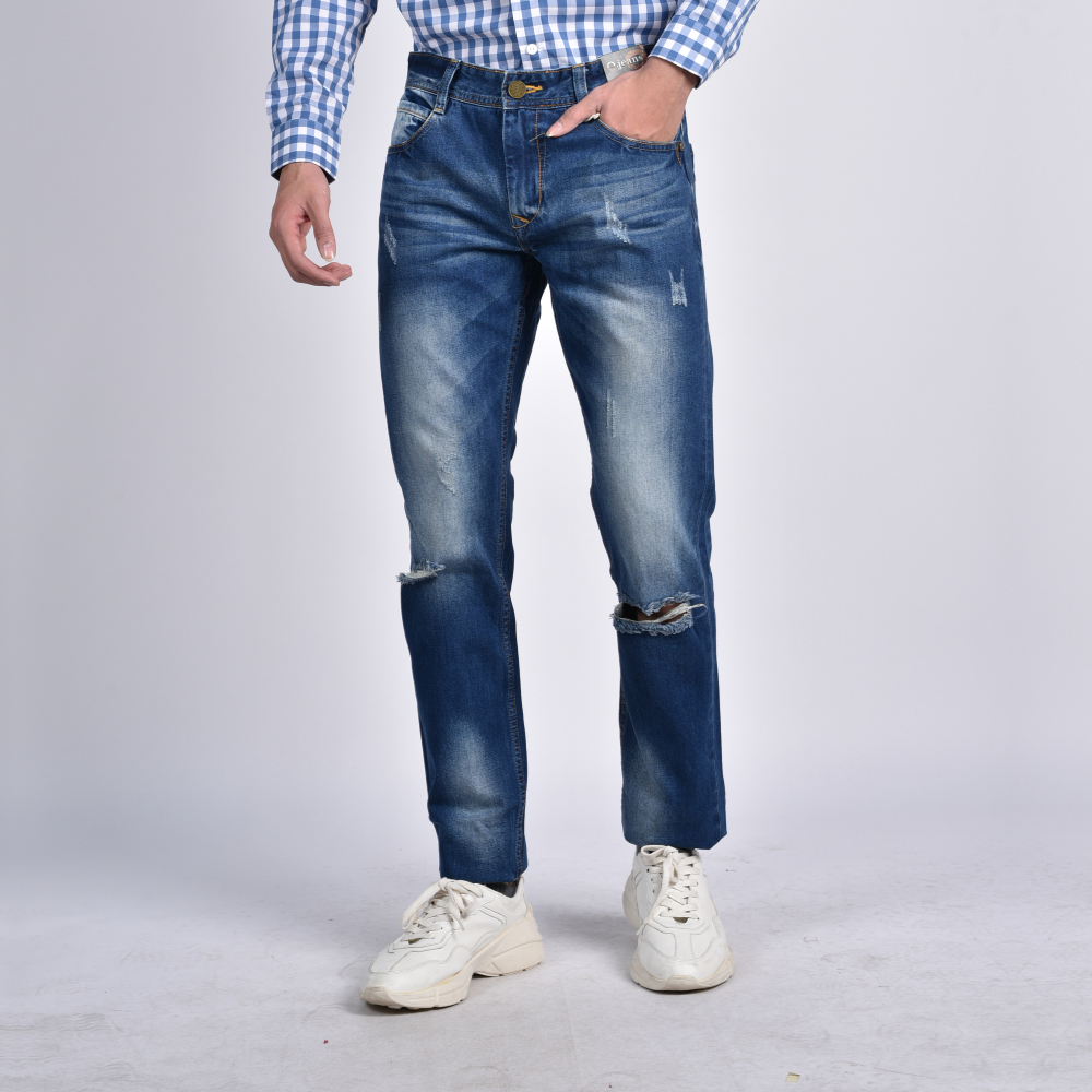 Quần Jean O.jeans - Rách gối Lưng Vừa Nam - 5QJD30293FM